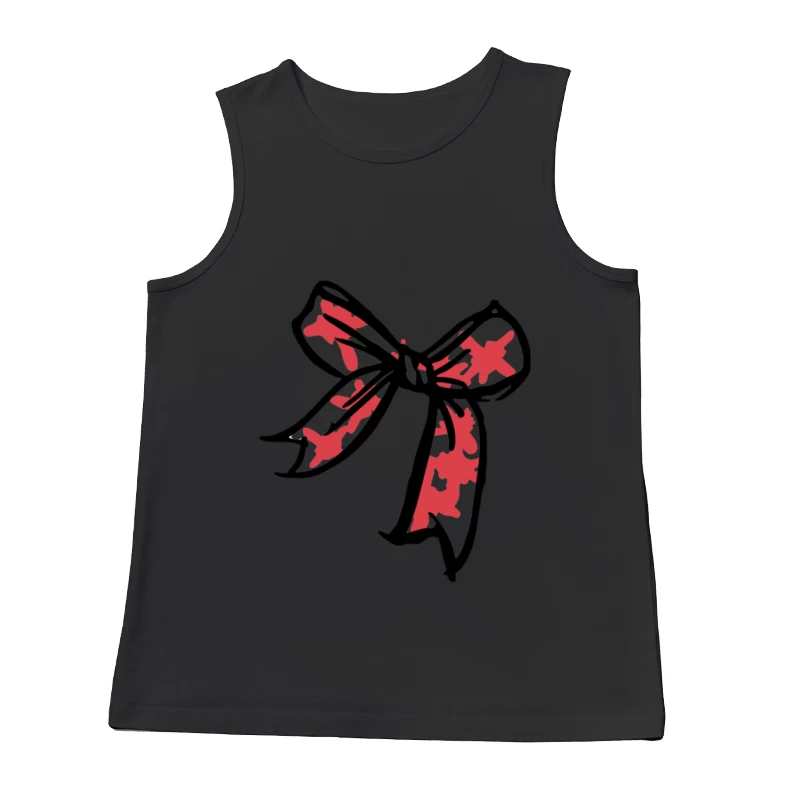 Rote Schleife mit schwarzen Konturen Herren Tanktops