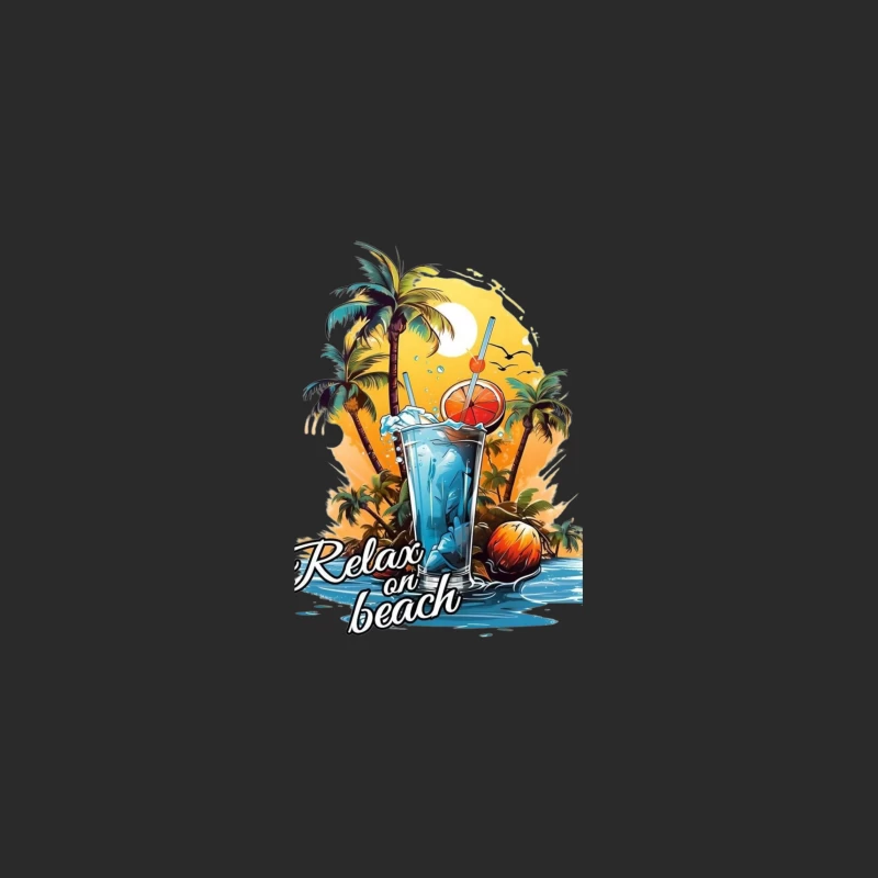 Beach Relaxation Cocktail Baseball Cap
