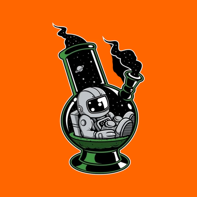 Cosmic Astronaut in a Bong Throw Pillow
