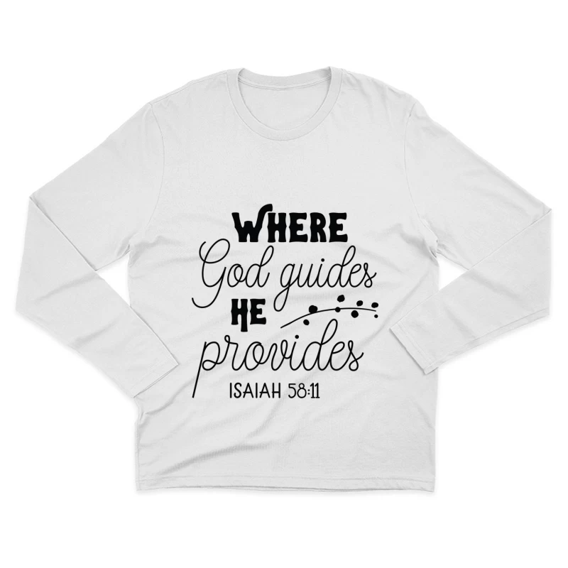 Citation Inspirante de la Bible Homme Manches Longues T-Shirt