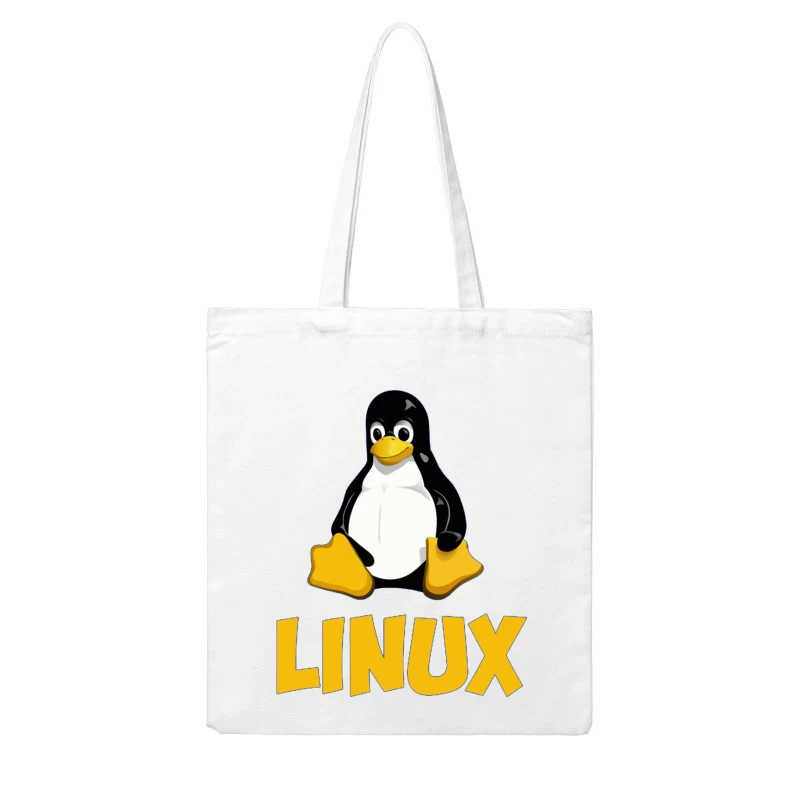 Tux: The Linux Operating System Mascot Logo Cotton Tote Bag