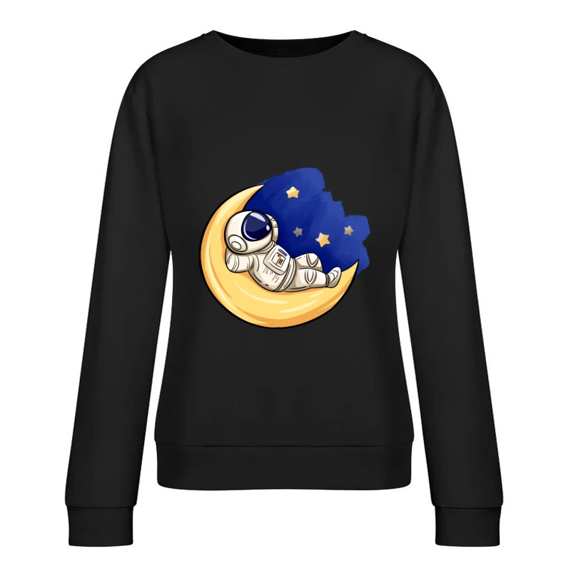 Astronaut ruht auf dem Mond Damen Pullover Sweatshirt