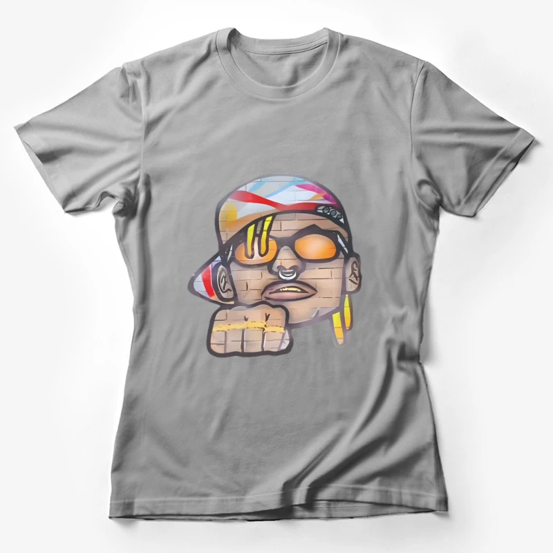 Art graffiti avec bandana et lunettes de soleil Femme T-Shirt