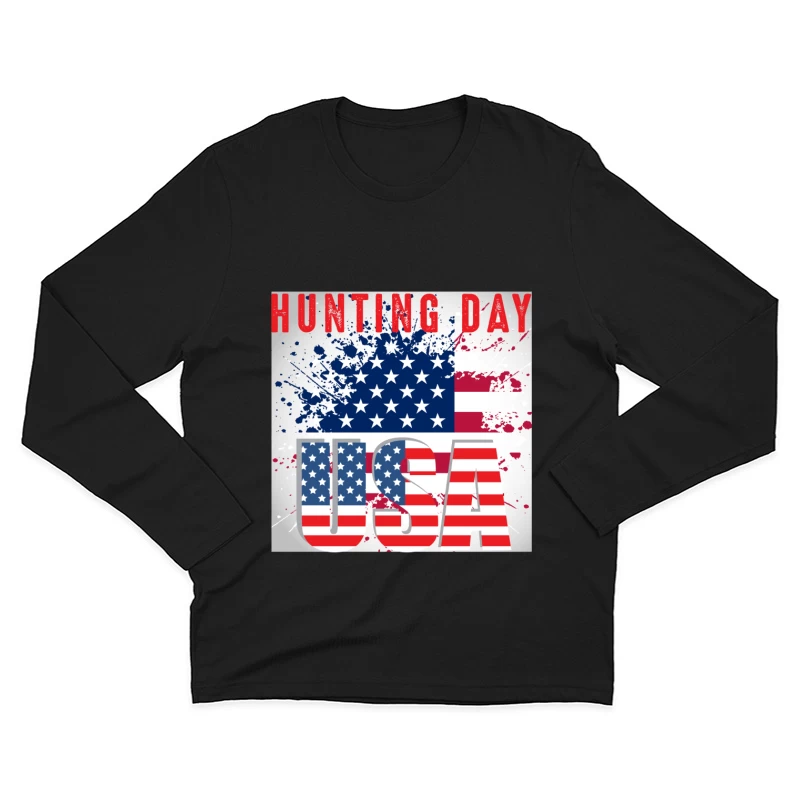 Journée de Chasse USA Homme Manches Longues T-Shirt