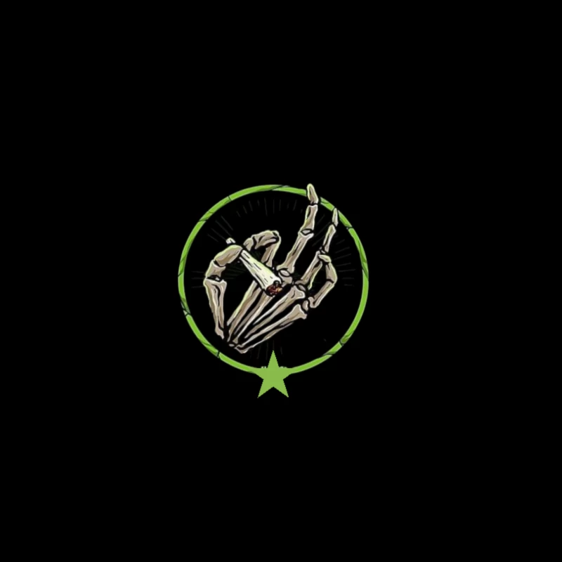Skull finger with smoke iPhone Case