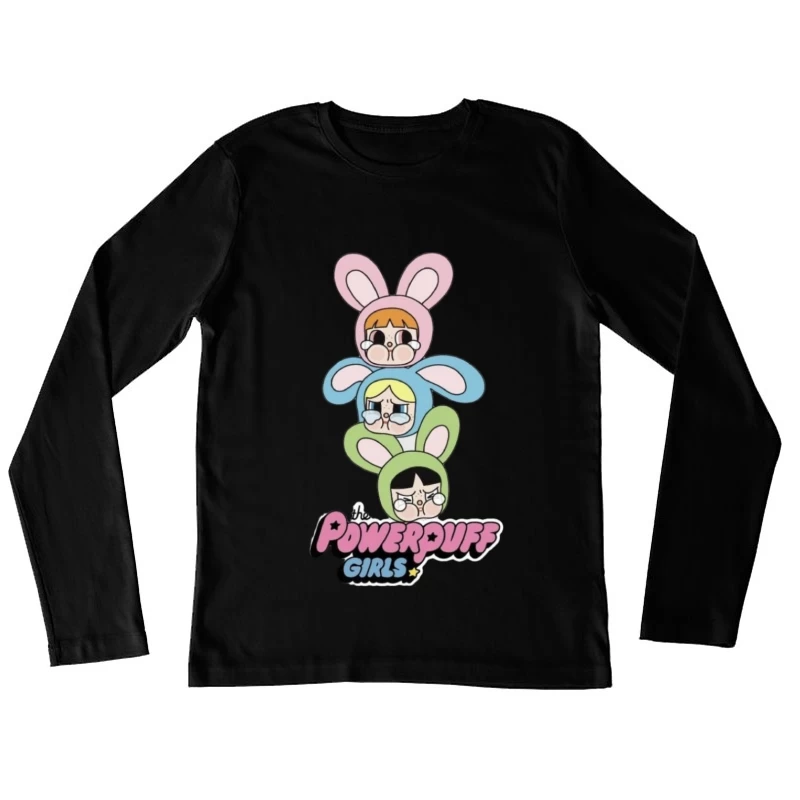 Weinende Powerpuff Girls Osterhasen Damen Langarm T-Shirt