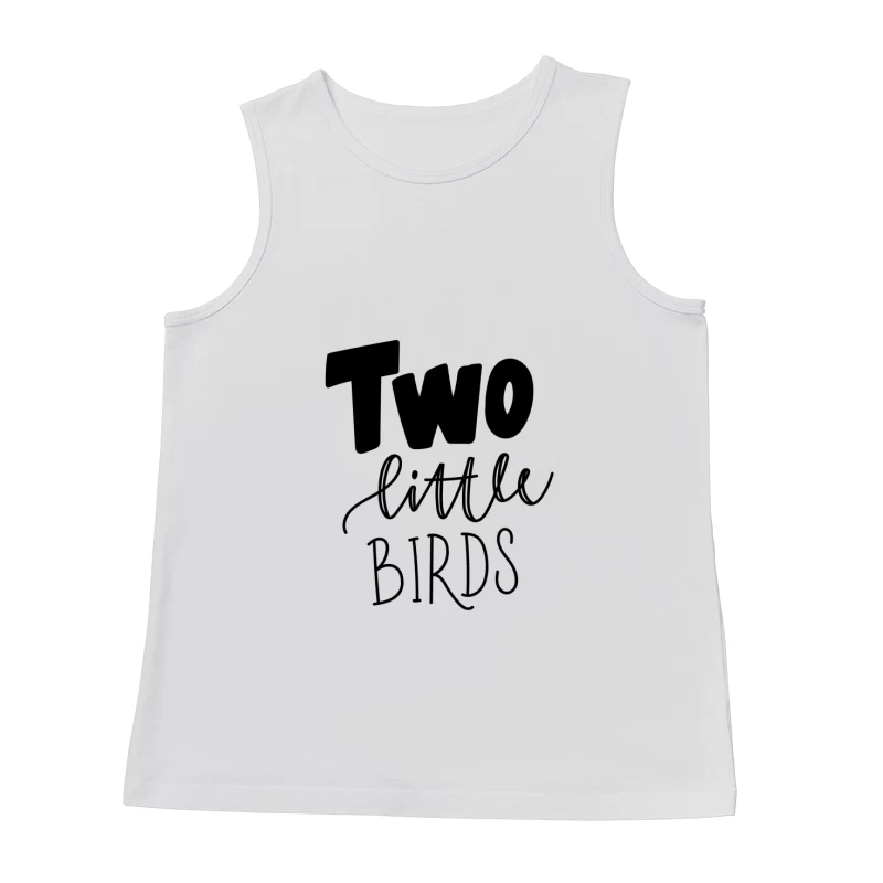 Inscription 'Two Little Birds' en Style Moderne Homme Débardeur