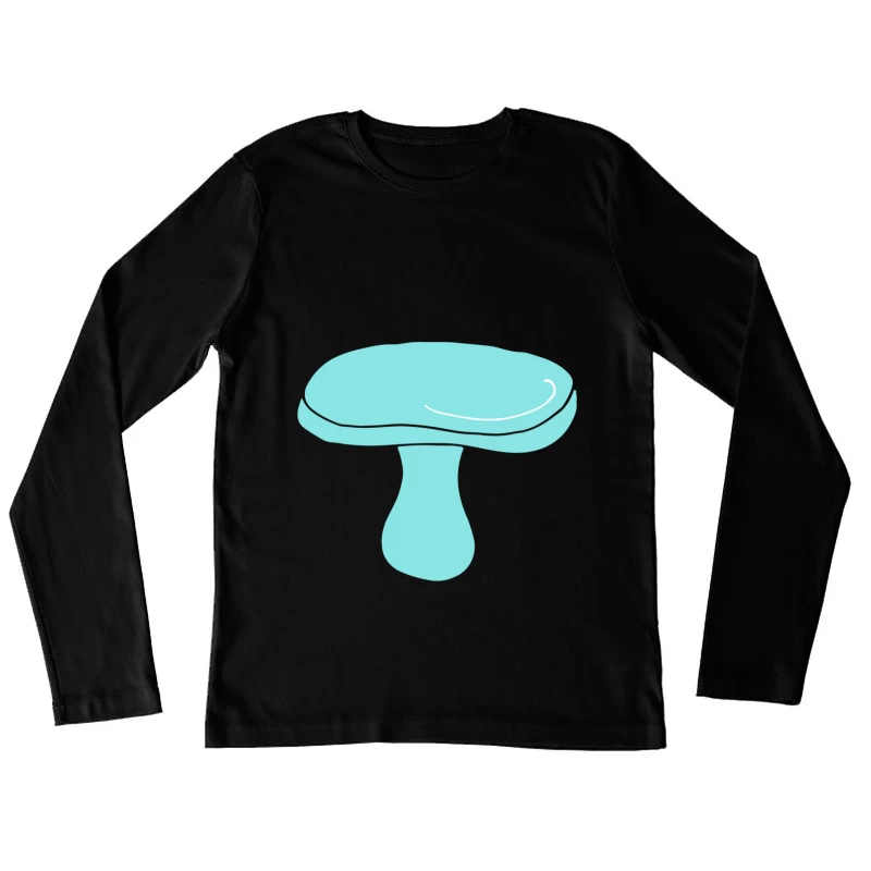 Chapeau de Champignon Cyan Femme Manches Longues T-Shirt