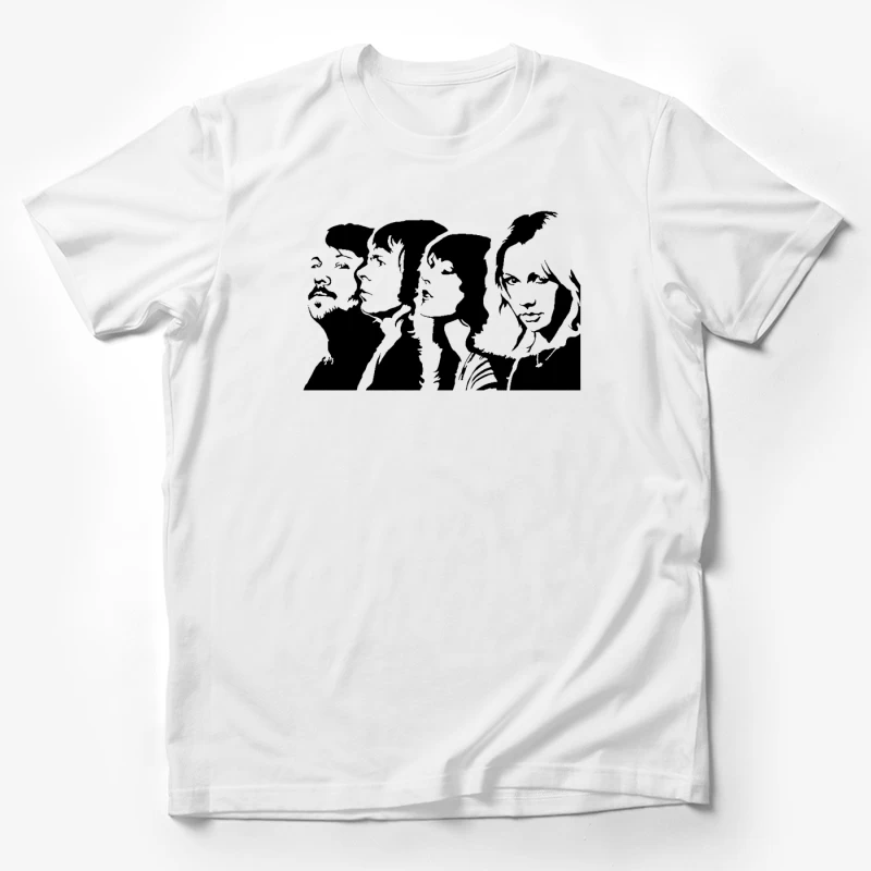 Abba Black White Male T-Shirt