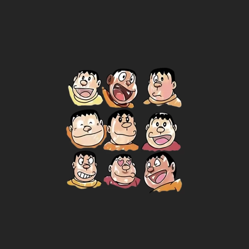 Différentes expressions faciales du personnage de bande dessinée Homme Sweat-shirt à enfiler