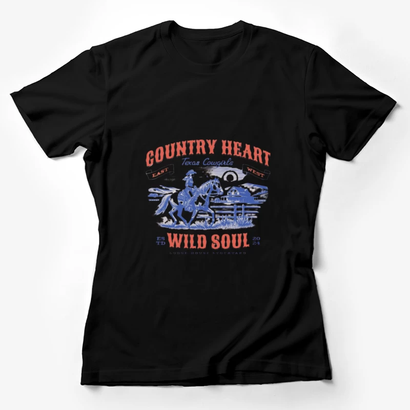 Cowboy mit Wildem Herz Damen T-Shirt