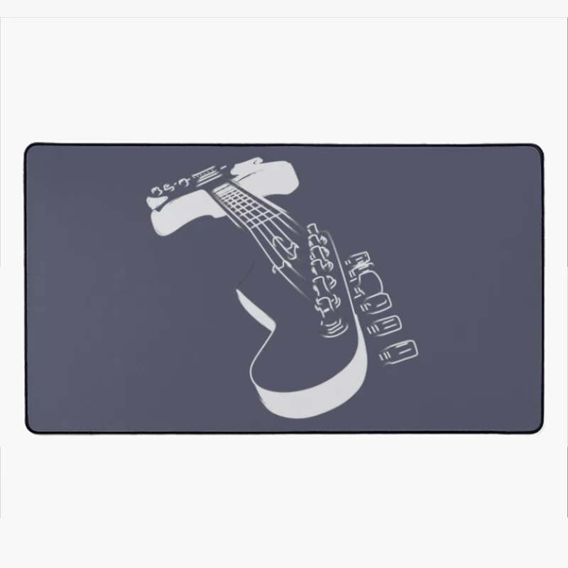Illustration of a Guitar Desk Mat