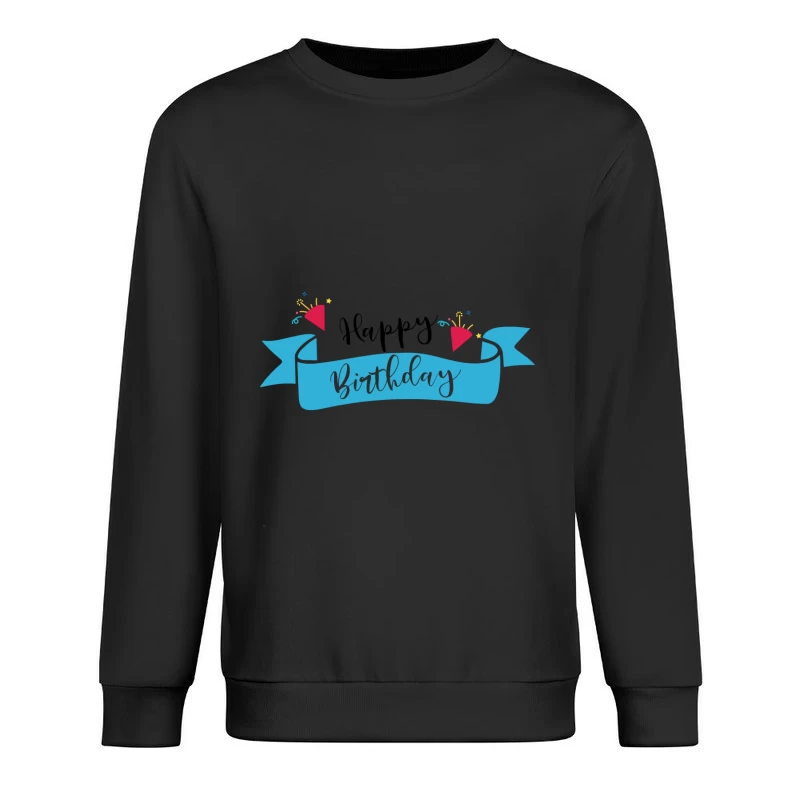 Bannière d'anniversaire colorée Homme Sweat-shirt à enfiler
