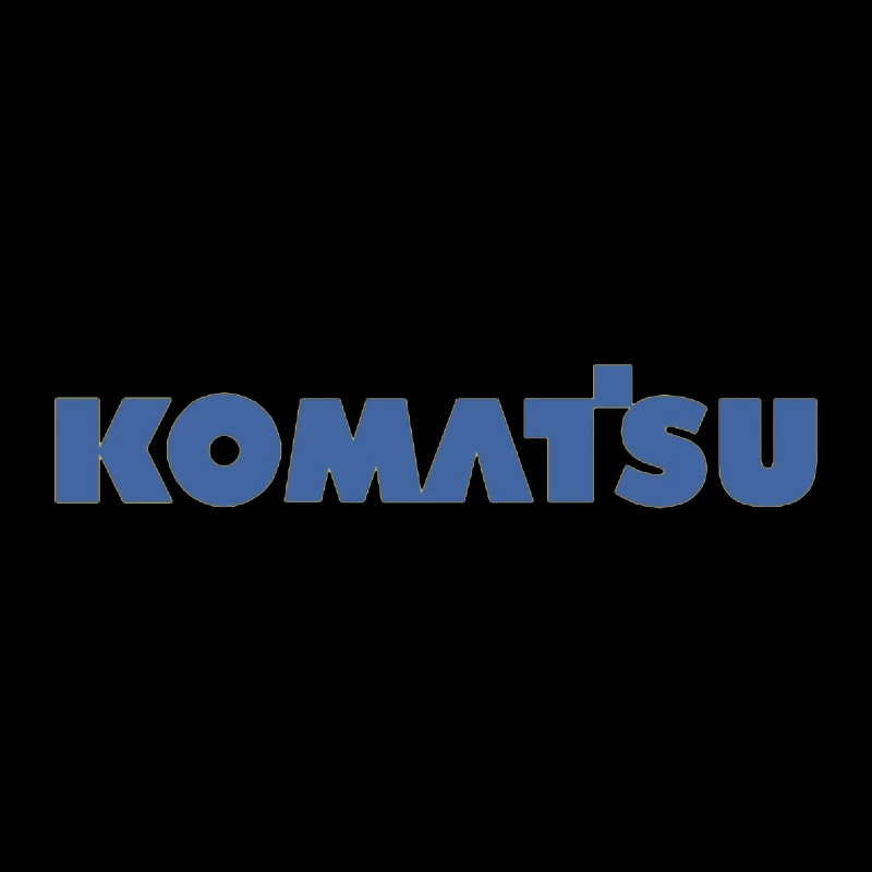 Komatsu Industrial Equipment Company Logo in Blue Travel Mug