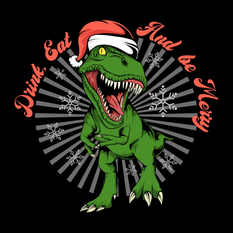 Festive Dinosaur Christmas Fun Pin