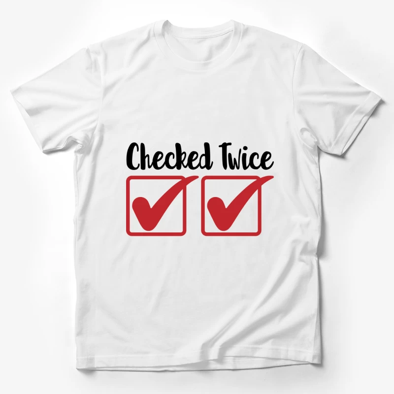 Deux cases cochées rouges Homme T-Shirt