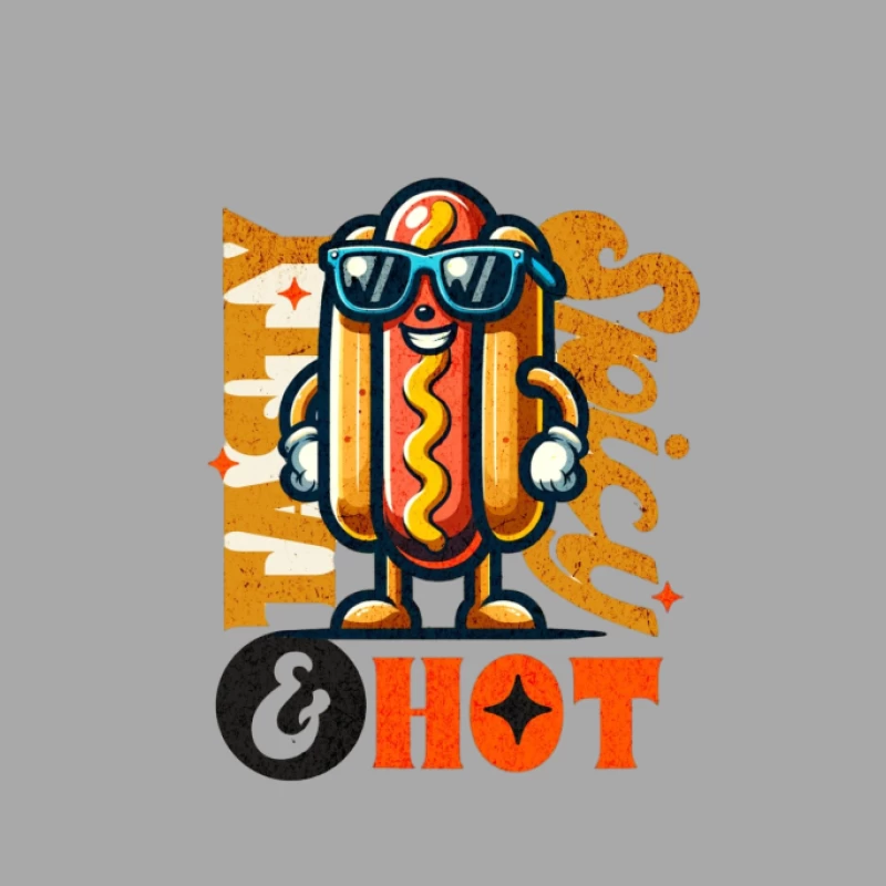 Graphique amusant de hot-dog épicé Homme Sweat à capuche
