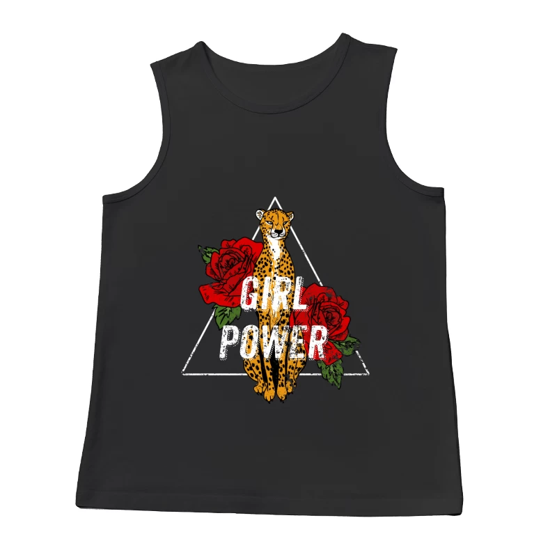 Félin et Roses : Pouvoir Féminin Homme Débardeur