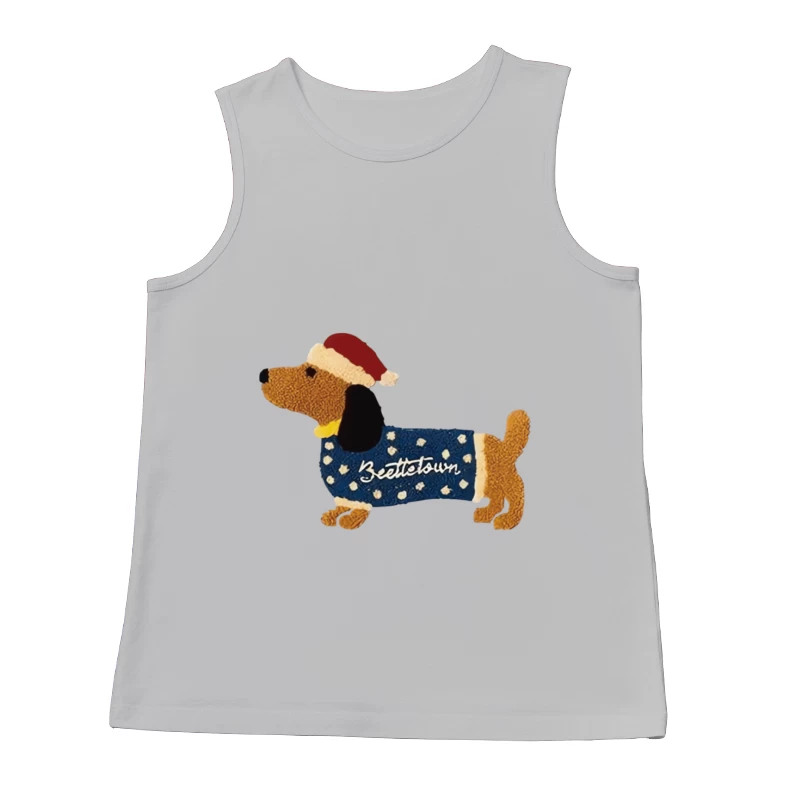 Weihnachtshund mit Pullover Herren Tanktops