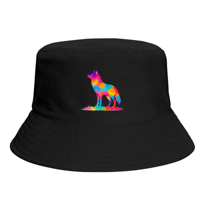 Colorful Unicorn Silhouette Illustration Bucket Hat