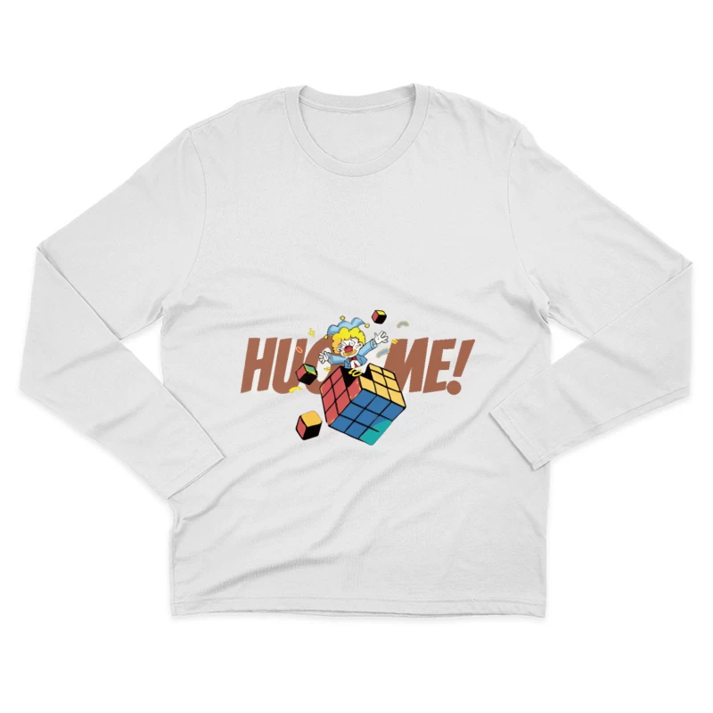 Würfel Abenteuer mit Clown Herren Langarm T-Shirt