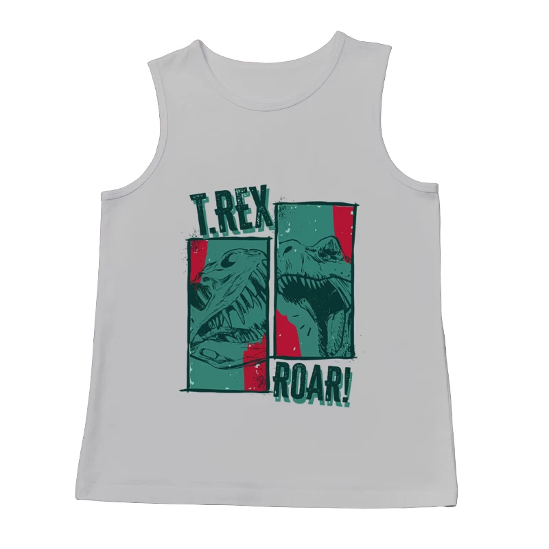 T-Rex Roar! Vintage Comic Design Male Tank Top