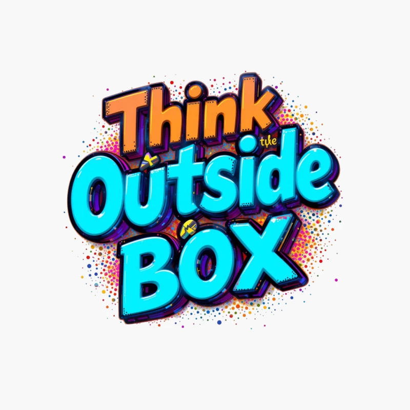 Think Outside the Box: A Creative and Inspirational Design Cotton Tote Bag