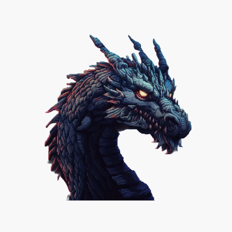 Fierce Blue-Scaled Dragon: A Mythical Fantasy Creature Cotton Tote Bag