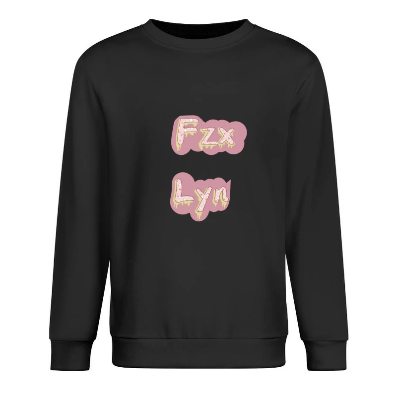 Pastellfarbene Buchstaben mit Blumenmuster Herren Pullover Sweatshirt