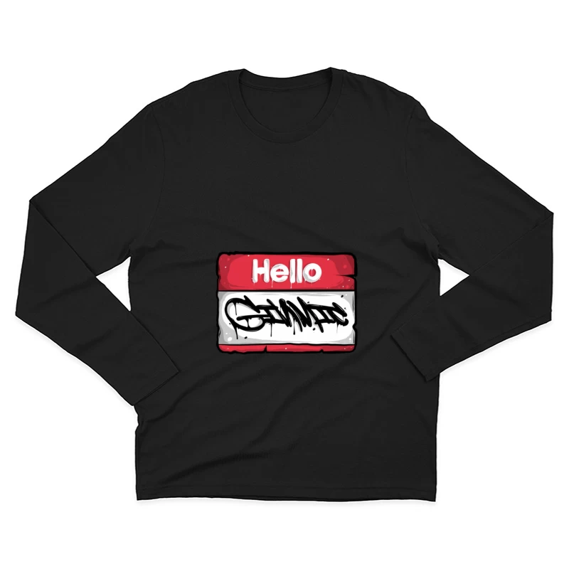 Graffiti Namensschild Kunst Herren Langarm T-Shirt