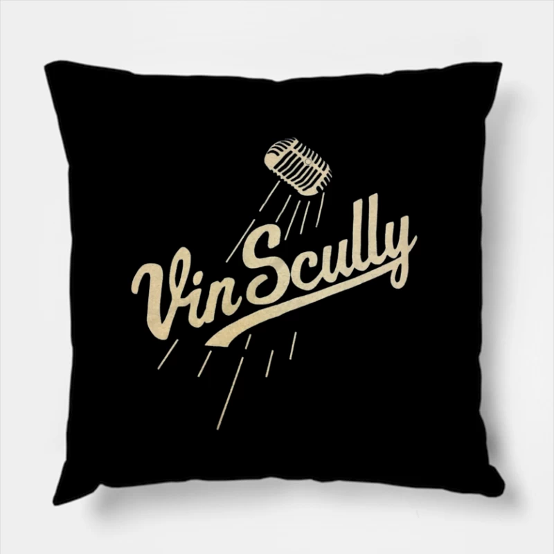 Vin Scully Throw Pillow