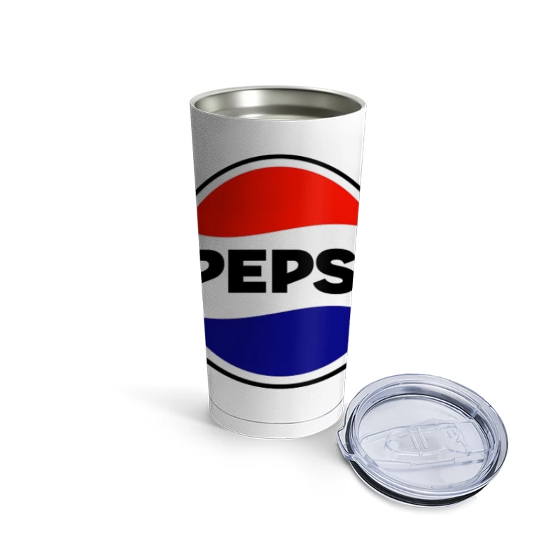 Classic Pepsi Cola Circular Logo Design Travel Mug