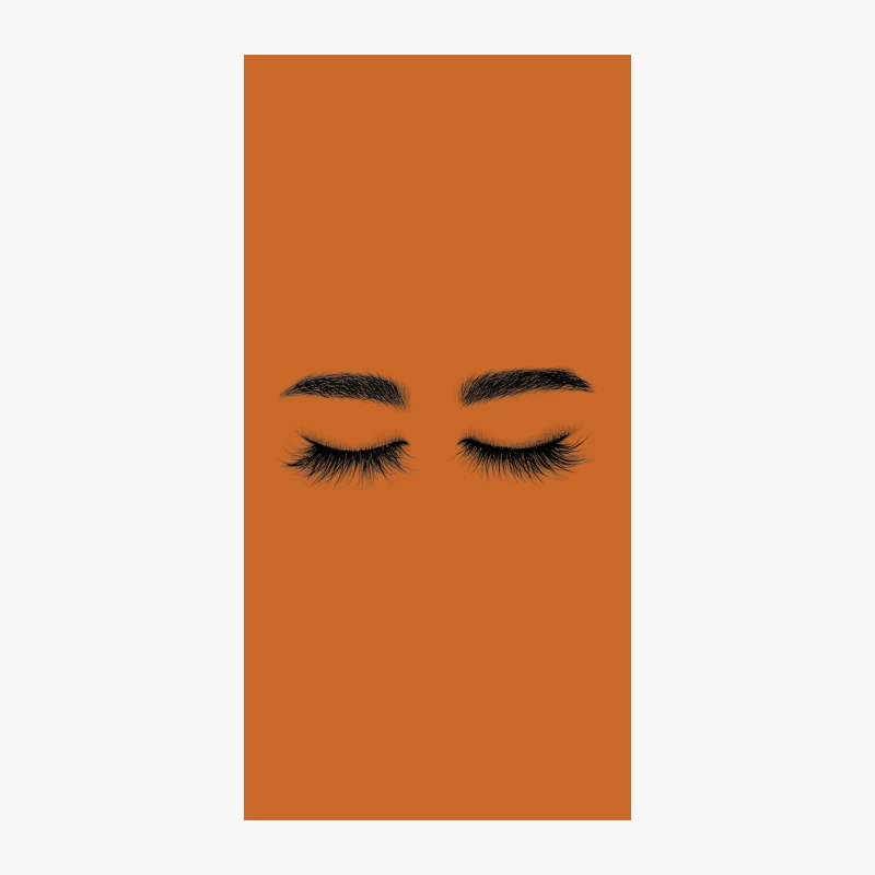 Feminine Beauty: Closed Eyes with Long Lashes and Defined Brows iPhone Case