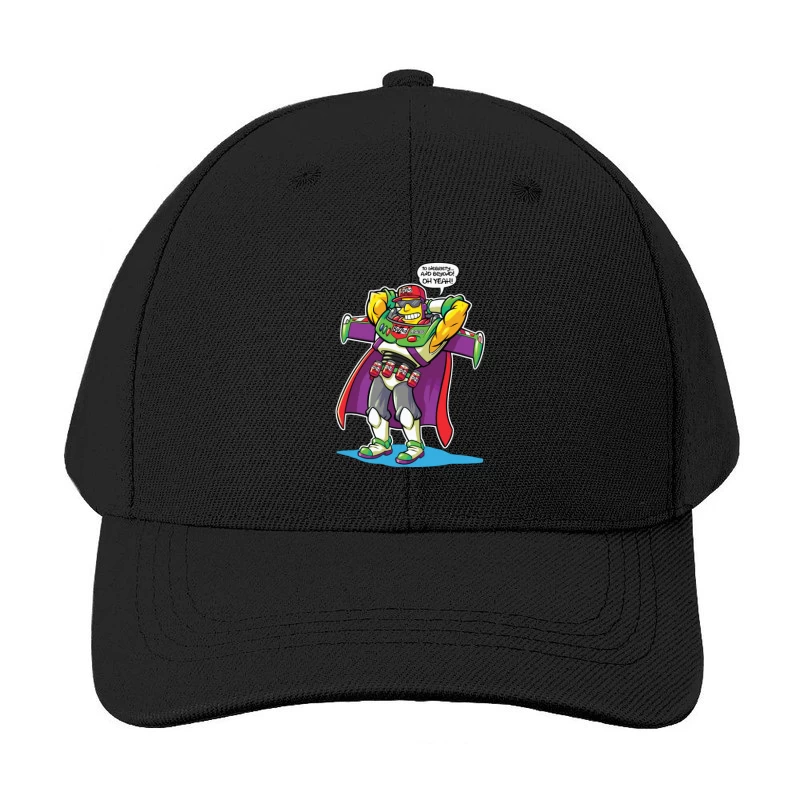 Parody Superhero Character with Drinking Theme Baseball Cap