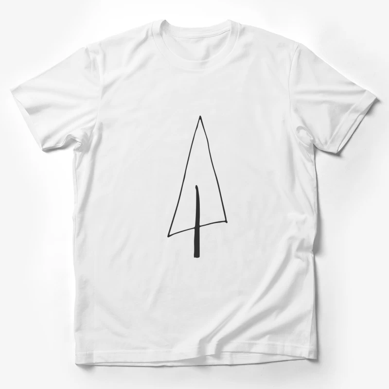 Dessin minimaliste d'un arbre Homme T-Shirt