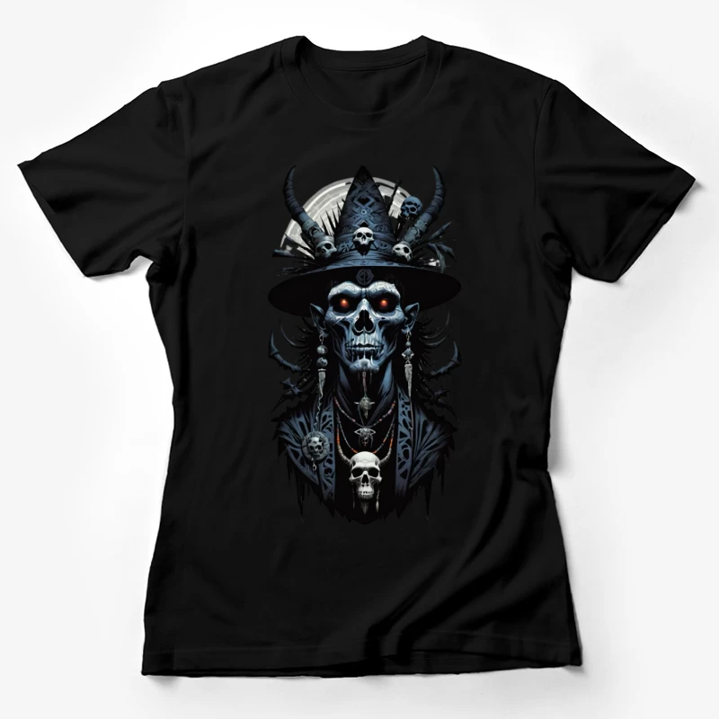 Mystischer Totenkopf-Hexenpriester Damen T-Shirt