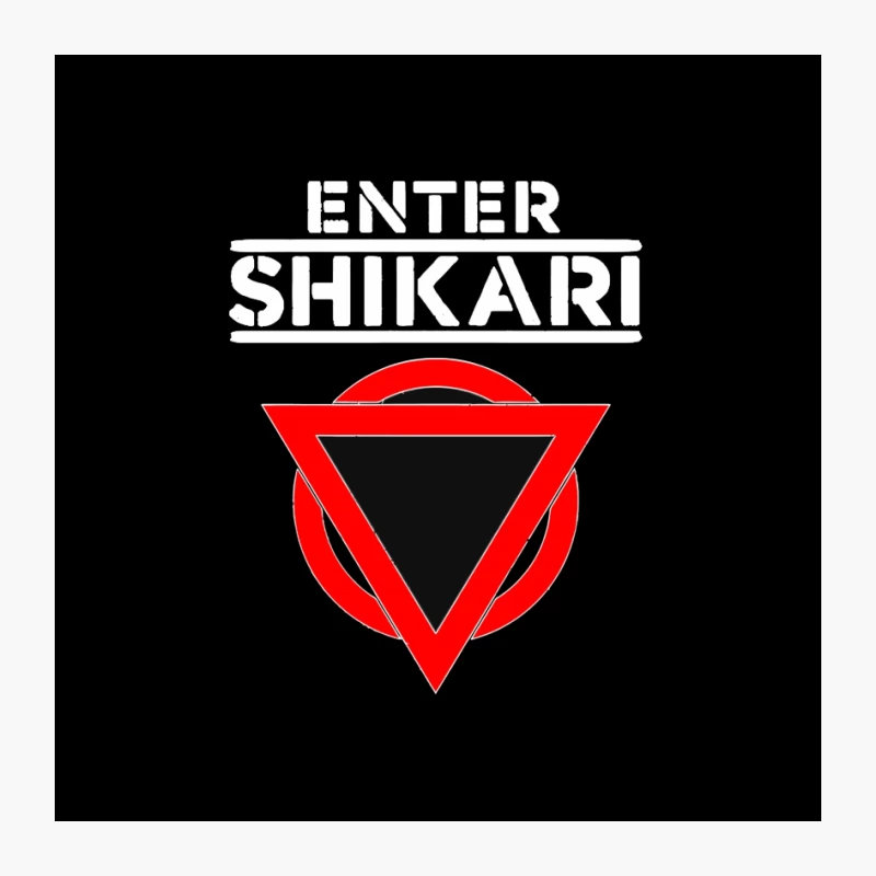 Enter Shikari: Geometric Band Logo with Red and Black Triangle Pin