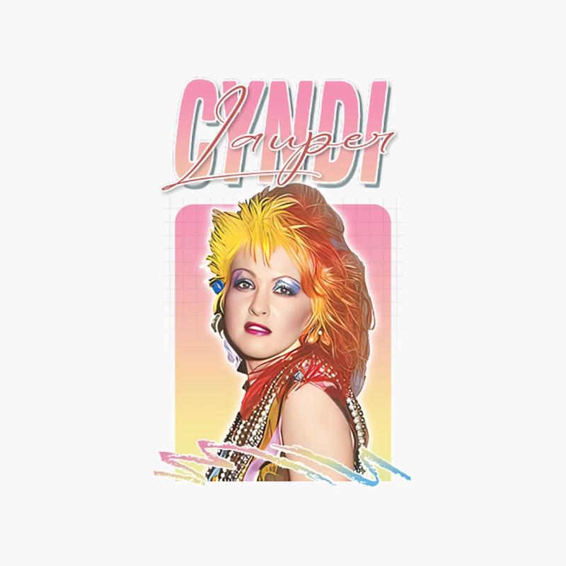 Cyndi Lauper  Original 80s Vintage Style Design Cotton Tote Bag