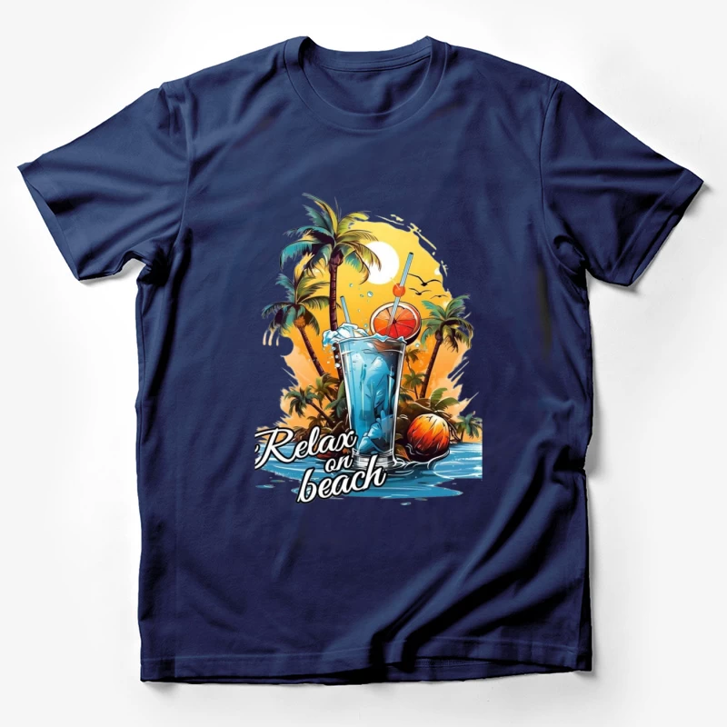 Beach Relaxation Cocktail Male T-Shirt