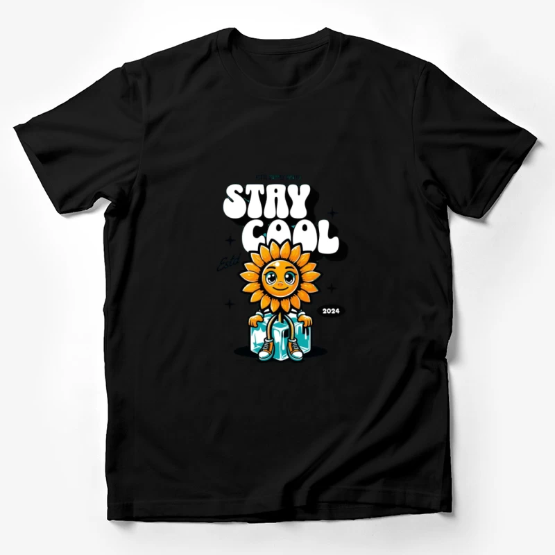 Fröhliche Sonnenblume bleibt kühl Herren T-Shirt