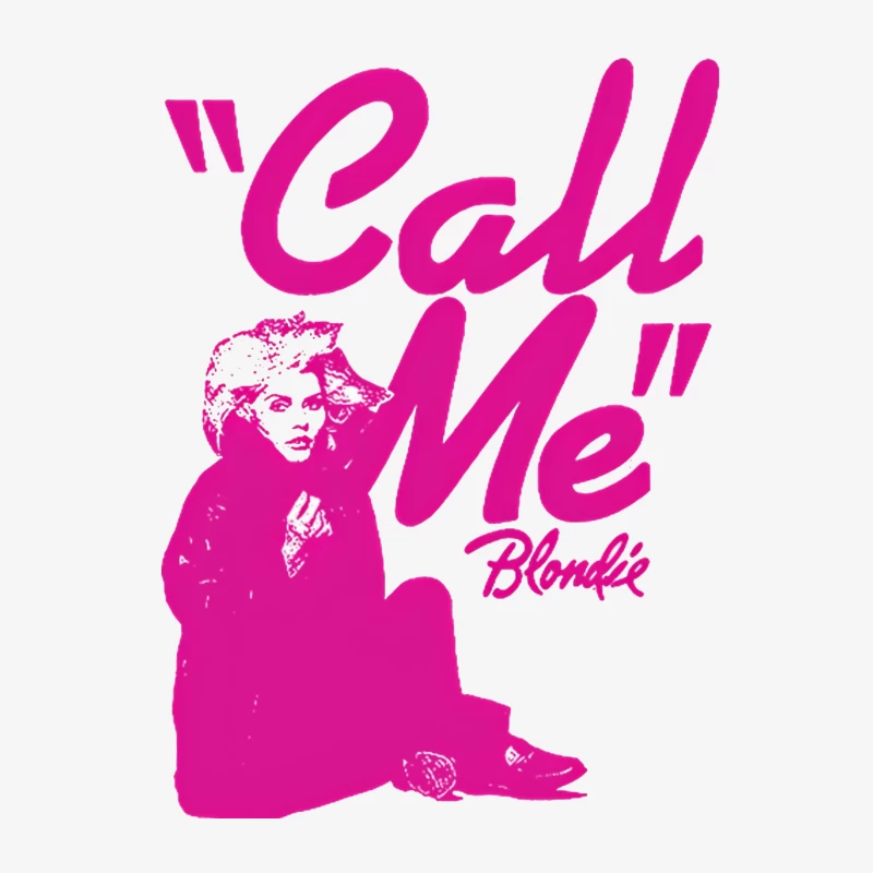 Vintage Pink "Call Me" Blondie Single Poster Female Pullover Sweatshirt