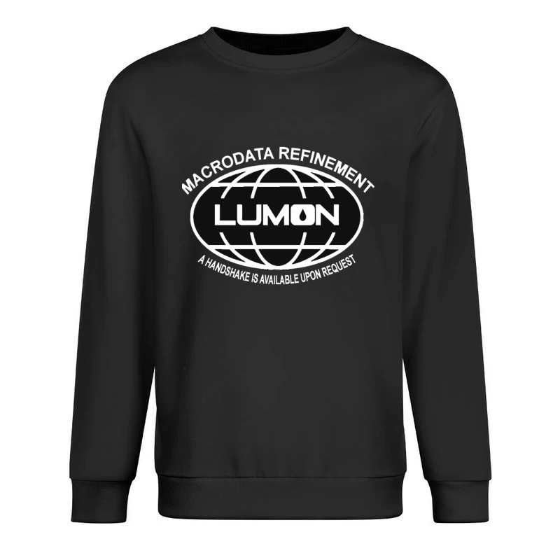 Lumon Industries Retro Corporate Globe Logo Male Pullover Sweatshirt