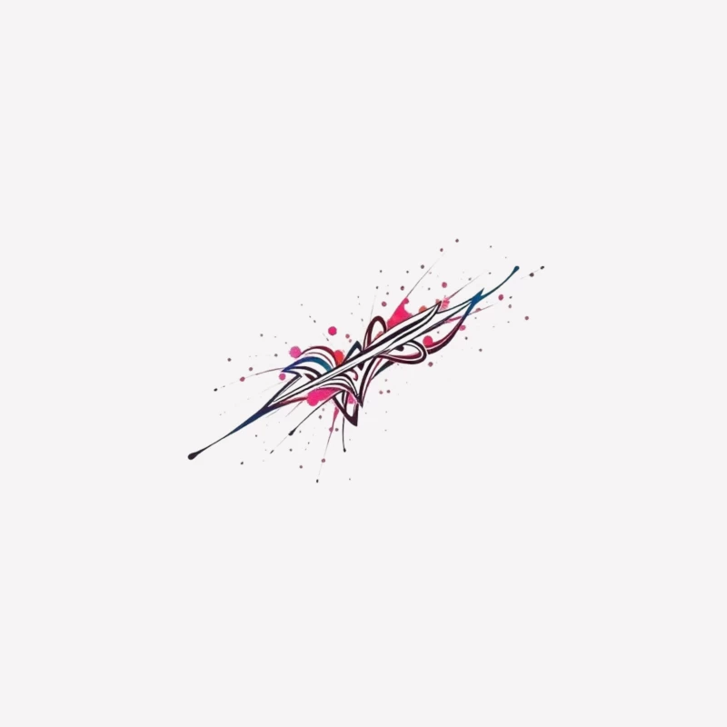 Abstract Colorful Splash Design Male T-Shirt