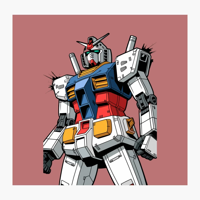 Iconic Gundam Mecha: Anime Robot Action Figure Throw Pillow