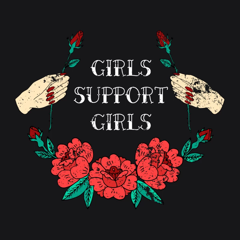 Solidarité Féminine avec Fleurs et Roses Femme Sweat à capuche