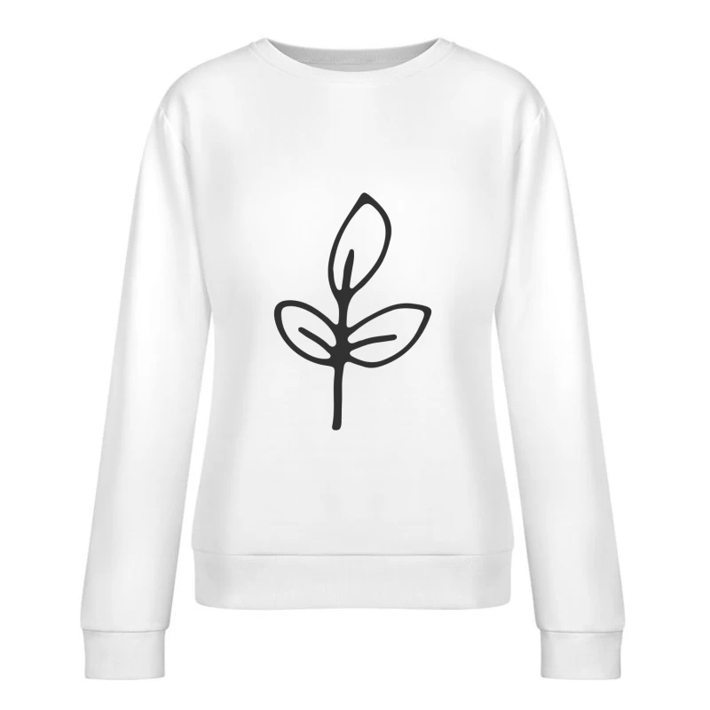 Illustration de plante minimaliste Femme Sweat-shirt à enfiler