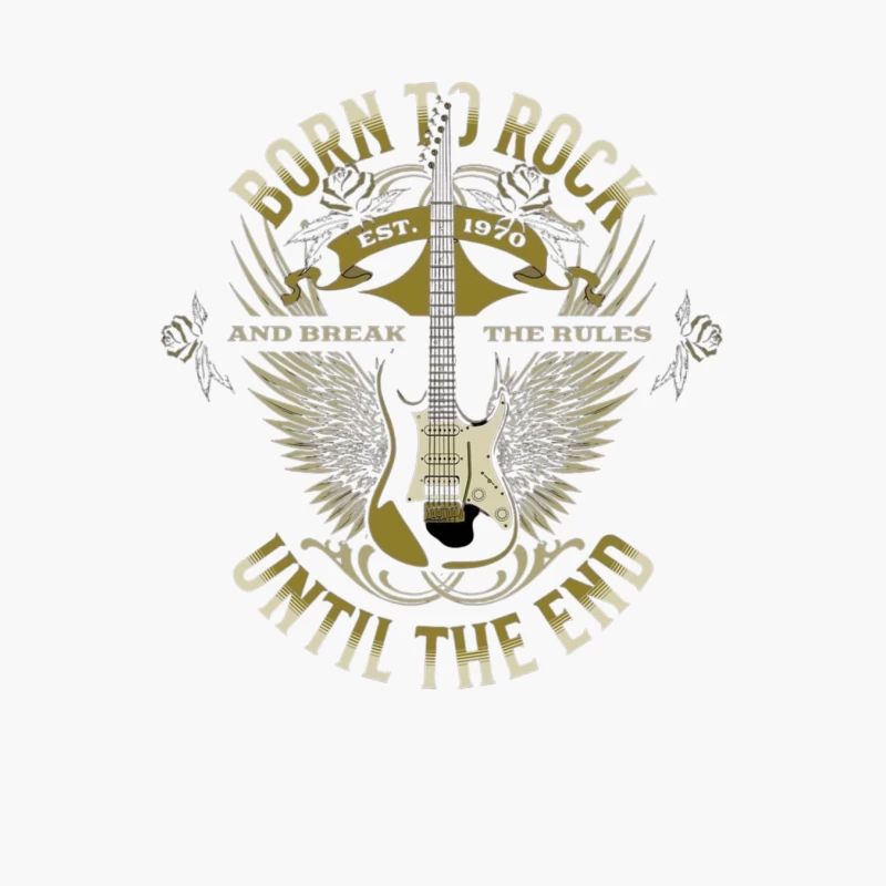 Born to Rock Graphic Tee Cotton Tote Bag