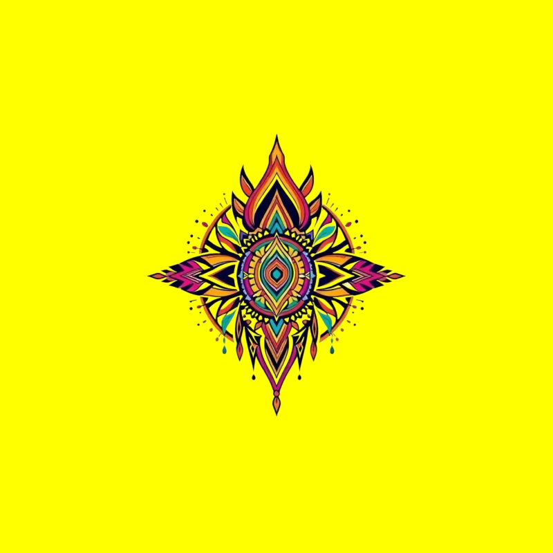 Vibrant Mandala Design Travel Mug
