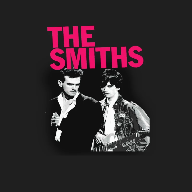 The Smiths: Iconic 1980s Indie Rock Band Portrait with Pink Logo Male Tank Top