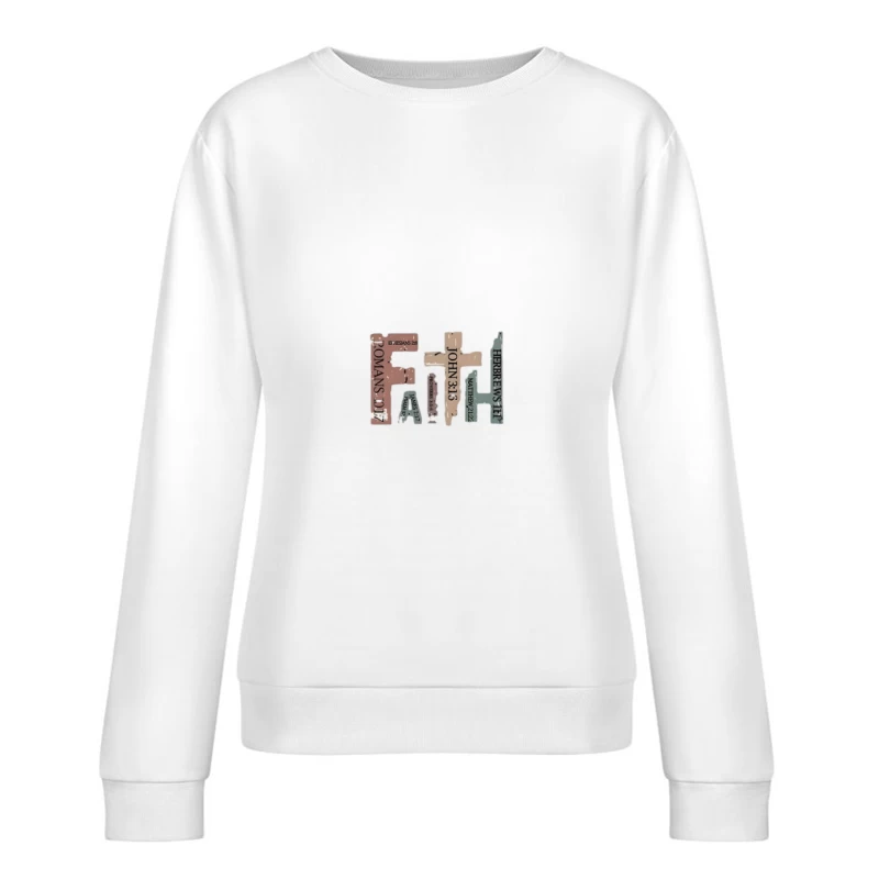 Message de foi avec versets bibliques Femme Sweat-shirt à enfiler